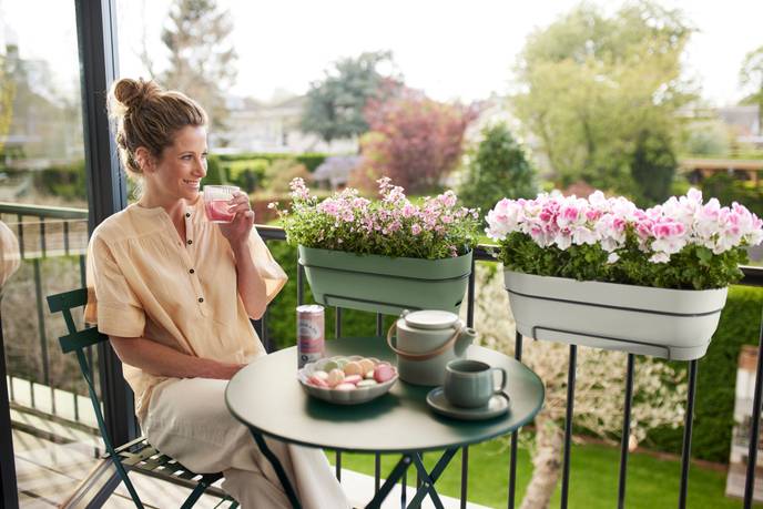 vibia campana balconnière 70cm vert pistache